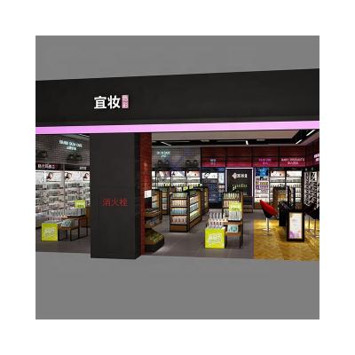 China Retail Stores LUX High Class Fashion Cosmetic Store Design For Famous Cosmetic Store Equipping With Good Quality Cosmetic Product Display Stand for sale