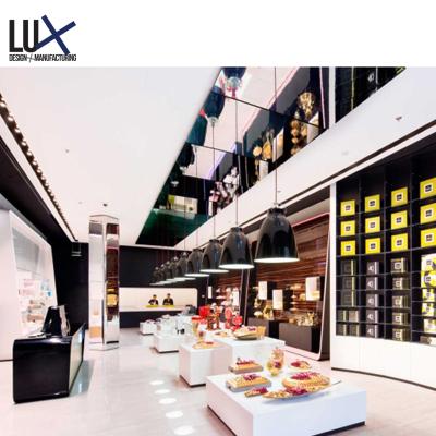 China LUX Customized Nice Looking Eco-Friendly Furniture Candy Shop Decoration Shop Interior Display For Sale for sale