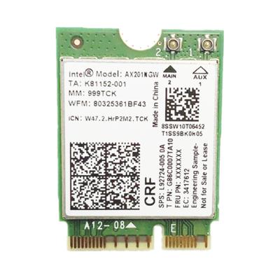 China AX201NGW BT5.0 NGFF Button M.2 E CNVi Wifi Card 2.4Ghz 5Ghz 802.11ac/ax 3000Mbps WIFI6 PCI-E Desktop Dual Band Wireless Adapter for sale