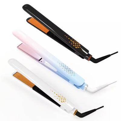 China Black/Gold Outdoor Straightening LCD Iron Hair Adjustable Temperature Heats Up Quickly Suitable For All Hair Types for sale