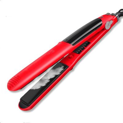 China Hotel Professional Customized Ceramic Coating Led Display Flat Hair Straightener Iron Steam Hair Straightener for sale