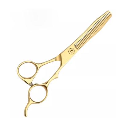 China Thinning Scissors Hair Styling Scissors Barber Stainless Steel Hair Scissors Professional Gold Salon Beauty 6 Inch for sale