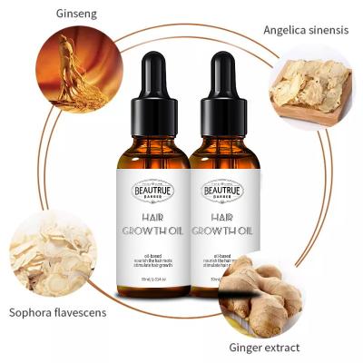 China Custom Logo Hair Growth Serum Men Hair Regrowth Treatment Scalp Care Color-protecting Oil Ginger Fast Hair Growing Oil Natural for sale