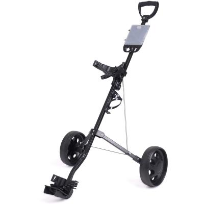 China Hand Push Factory 2 Wheels Pull Push Golf Trolley Foldable Portable Golf Cart For Golf Course for sale