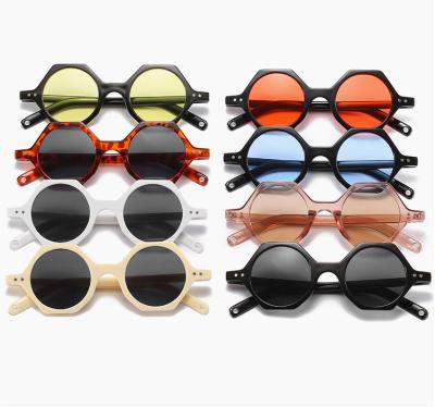 China 2022 NEW Fashion Rectangular Shape Multilateral Sunglasses Colored Sun Glasses for sale