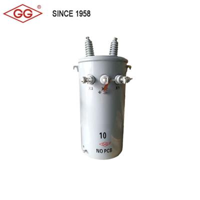 China 10KVA Power Single Phase Pole Mounted Overhead Transformer for sale