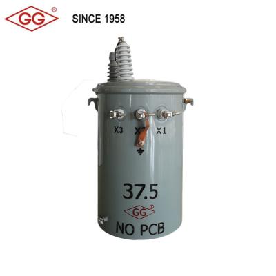 China Power 37.5KVA 14400V / 230V CSP Single Phase Pole Mounted Transformer for sale