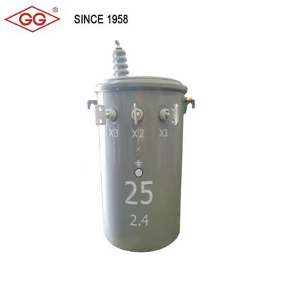 China Power 347/600V 25KVA Single Phase Pole Mounted Overhead Transformer for sale