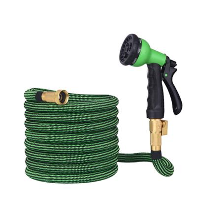 China Amazing Latex Adjustable Brass Natural Double Expanding Hose Garden Hose Fabric Connector Hose for sale