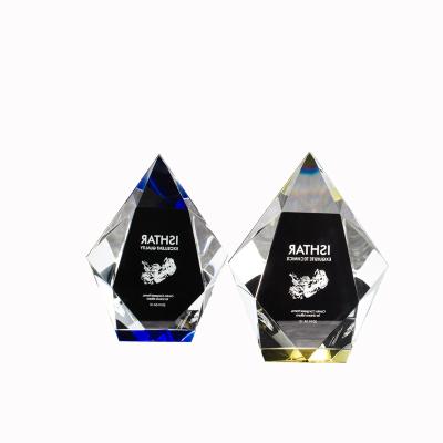 China New K9 Crystal Glass Trophy Creative Sports China football trophy high quality transparent customization for sale