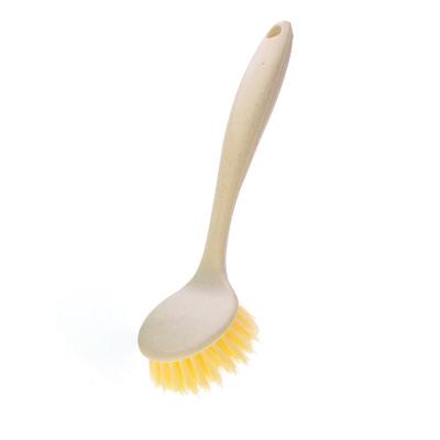 China Small Stocked Kitchen Pot Dish Wash Cleaning Brush Wholesale Cheap Plastic Handle Long Brush for sale