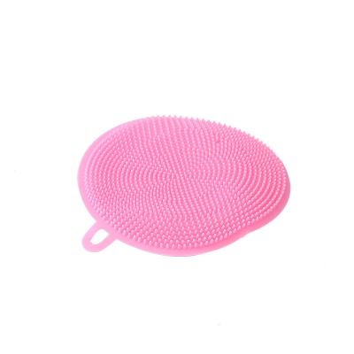 China Wholesale Durable Dish Stocked Household Kitchen Cleaning Brush Silicone Washing Brush Pan Brush for sale