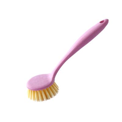 China Factory Price Stocked Cheap Non-slip Plastic Kitchen Cleaning Brush Handle Household Dish Washing Brush for sale