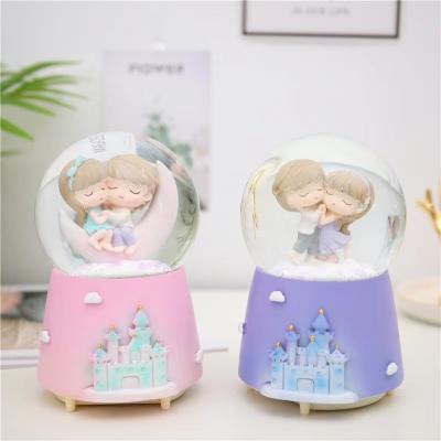 China Art Manufacture folk wholesale promotion kuresi snow globe drum kar music box for girlfriend gift for sale