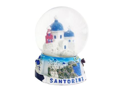 China Art Wholesale Cheap Folk 3D Souvenir Gift Snow Globes With Custom Snow Globes For Greece Gift for sale