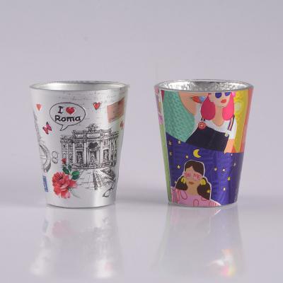 China 2022 Mini KOREAN Promotional Plastic Beer Inmate Photo Glasses With Shot Glasses Gift for sale