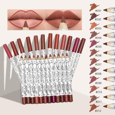 China 12 color set wholesale high quality waterproof vegan lip liner pencil pintalabios for sale