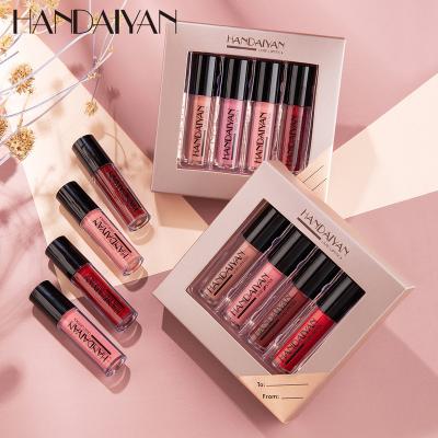 China Matte Moisturizing Liquid Lipstick Makeup Waterproof Lipstick Long Lasting Nude Lip Gloss Beauty Cosmetics Set Labial Matte for sale