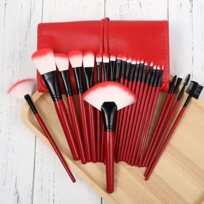 China Angular blush Wholsale makeup brushes 24 Pcs with bag face concealer brush makeup set brush for makeup set brochas de maquillaje for sale