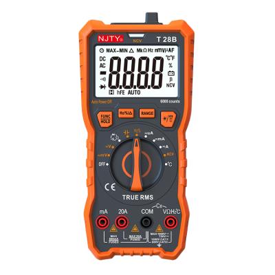 China Generation Delivery Auto Intelligent Multimeter AC/DC NCV Range T28B Multimeter for sale