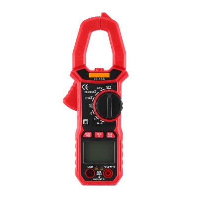 China High precision small ohm ncv meter price current digital ac dc clamp meter 600a TS-18A for sale