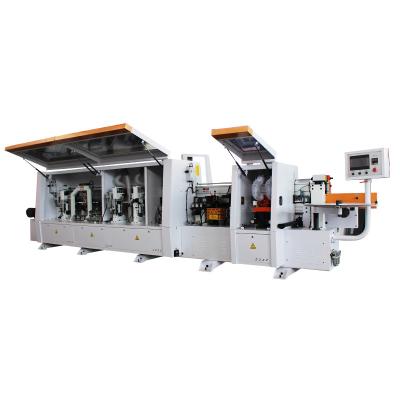 China Full Automatic Building Material Stores Best Glue Pot Trimming Solid Wood Edge Banding Machine for sale