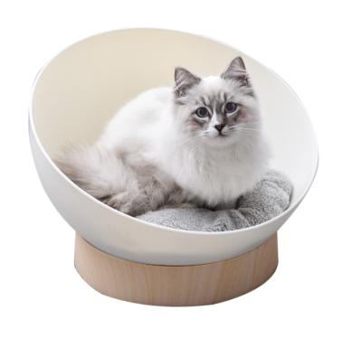 China Modern Plastic Open Ball Cat Bed Breathable Cat Beds Indoor House Semi for sale