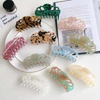 China Korean fashion hair claw cuts 10cm temperament large cavity hair clip women hair accessories grab clip for sale