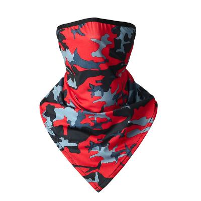 China Sun Protection Summer Ice Silk Ear Triangle Towel Hanging Quick-Drying And Sunscreen Scarf Breathable Outdoor Mount Multifunctional Bandanas for sale