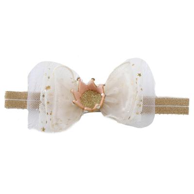 China 2022 Sweet Hot Pin Fashion Accessories Girls Kids Hair Bow And Crown Hair Clips Color for sale