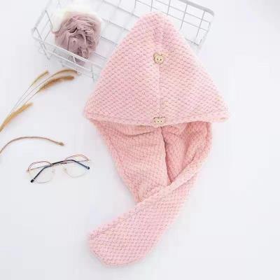 China Women Viable Quick-drying Hat Double-Layer Pineapple Water Absorption Thickening Towel Wrap Strong Shower Hat for sale