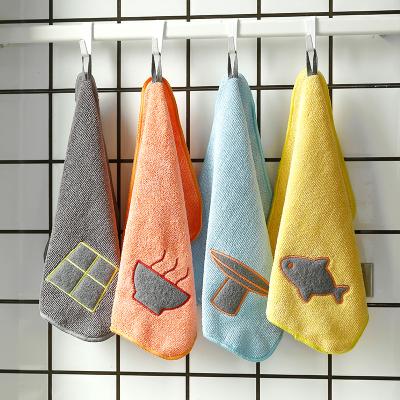 China Absorbent Cleaning Cloth 19.5*18cm Super Viable Microfiber Towel Rags For Car And Home Cleaning for sale