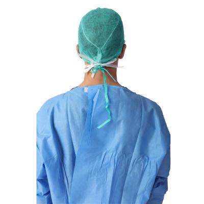 China Personal/Hospital/Clinic Waterproof Ultrasound Welding Disposable Surgical Non-Woven Surgical Surgical Gown Four Yarn Waterproof Surgical Gown With Hood for sale