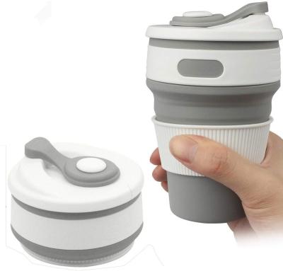 China Multifunctional Fordable Viable Silicone Coffee Cup Silicone Collapsible Mug for sale