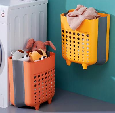 China Minimalist Folding Laundry Hamper Hanging and Collapsible Laundry Hamper Dirty Clothes Hamper for sale