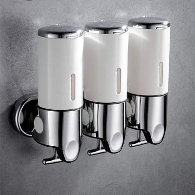 China Triple Foam Soap Dispenser Wall Mount Shower Pump Shampoo And Soap Dispensers Pour And Lotion Dispenser for sale