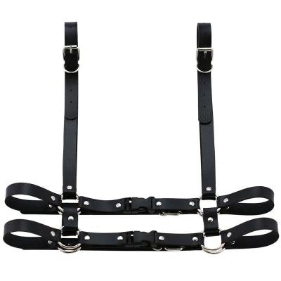 China Harajuku ALLOY Harness Belt Strap Women's Leather Suspenders Decorative Handmade Dress Shirt Punk Sexy Straps for sale