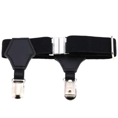 China Sexy Men Women Leather Harajuku Handmade PU Leather And Elastic Garter Belt Calf Hoops for sale