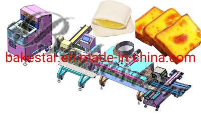 China Two Colour Bread Sandwich Bread Machine Semi Cut Toast Making Machine for sale