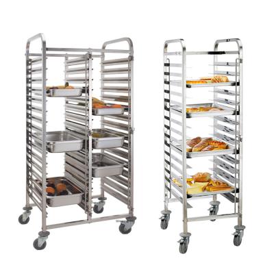 China Vida de acero inoxidable industrial de Tray Trolley With Long Service del pan en venta