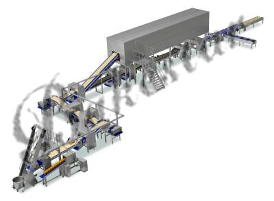 中国 ChunkerのCiabattaのパン1000kg/Hrのバゲットの生産ライン 販売のため