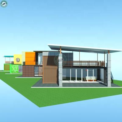 China Container Plaza Modular Mall Container Mall / Container Mall Complex Business Center Center Buildings for sale