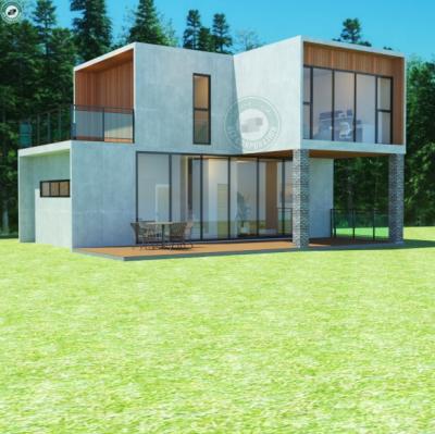 China Modern Luxury Prefab Modular Container Villa Residence Container Structure Lightweight Concrete Panel House in Saint Martin for sale