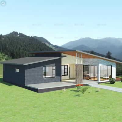 China Modern Luxury Contemporary 4 Bedroom Container Villa Residential Prefab Villa 212sqm House in Australia for sale