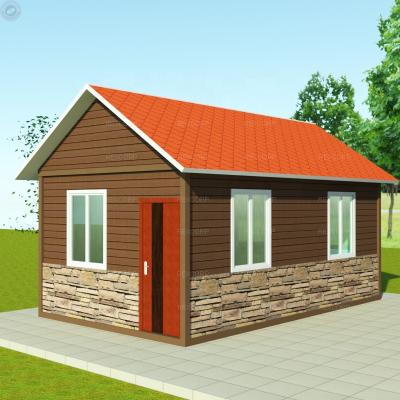 China Modern Low Cost 18sqm Small House Tiny Cottage Wooden Prefab Hut Home Cabin Chalet For Sale for sale