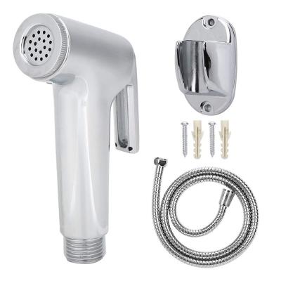 China Hot selling muslim easy lnstallation shower shattaf ABS chrome bidet sprayer set for toilet for sale