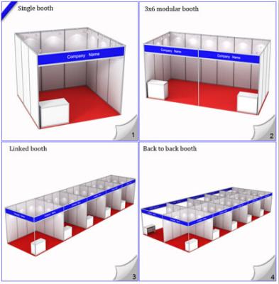 China 3x3M Standard Booth For Exhibition Expo Hall,Modular Shell Scheme Stand,R8 System Aluminiu for sale