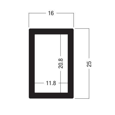 China Z300 25x16MM Beam Extrusion,Aluminum equipmen suit for tension lock for sale