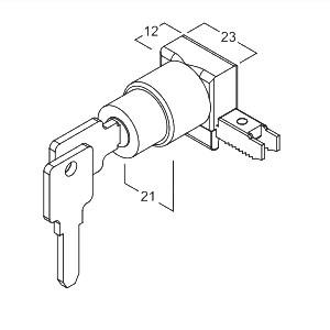 China H Lock, Special Lock for Aluminum Showcases Sliding Door, Metal Lock for sale