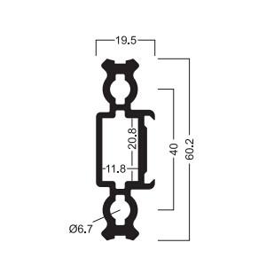 China M1230 Octanorm Similar Drawing  Connector Bar for Maxia System Aluminum Profile, Aluminum Exhibition Booth Profiles for sale